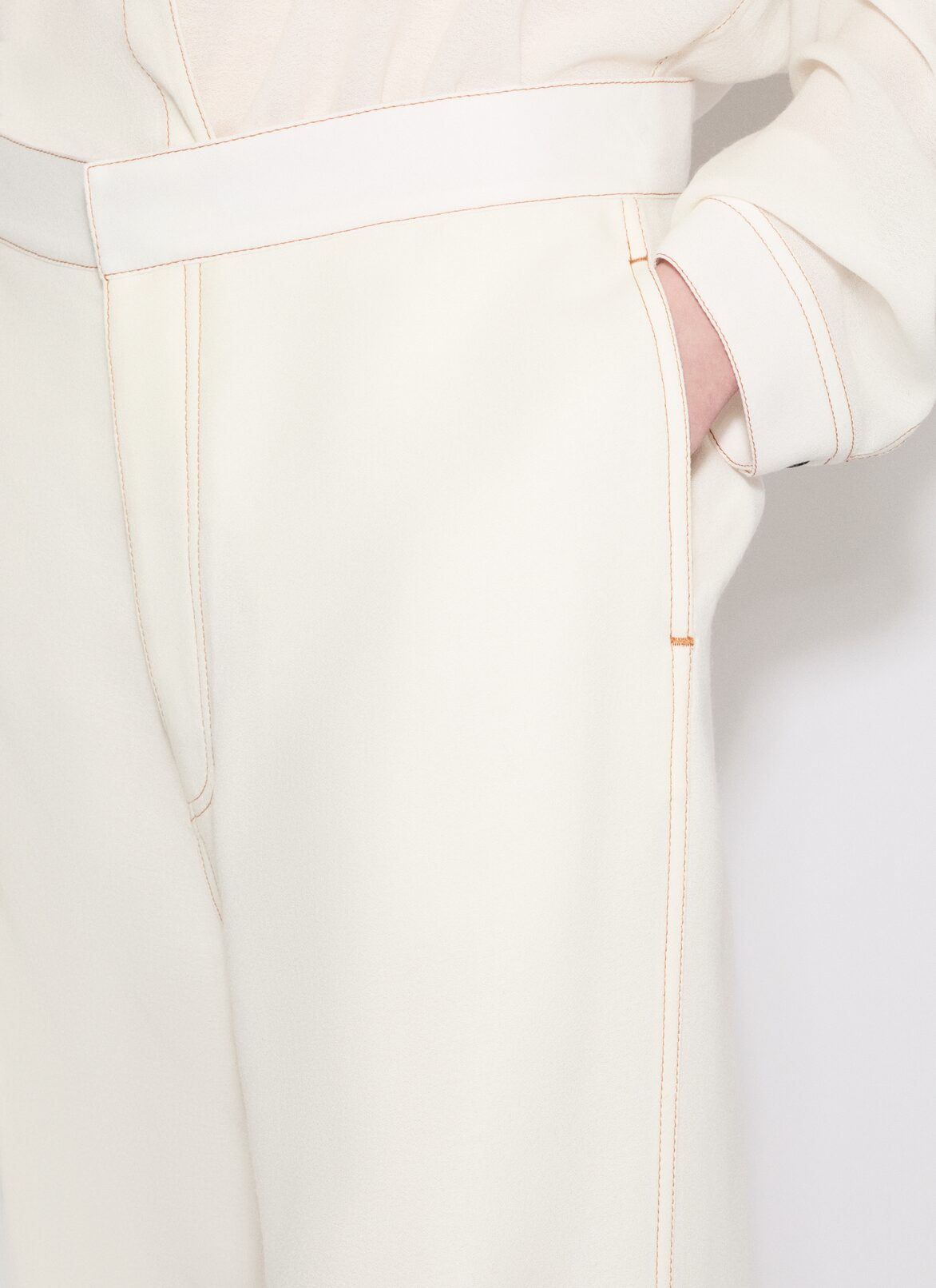 TAILORED TROUSERS ALAÏA WHITE TAILORED TROUSERS